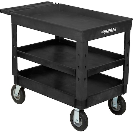 Global Industrial General Purpose Cart, Plastic, 44 in L, 25-1/2 in W, 35-1/2 in H 800346